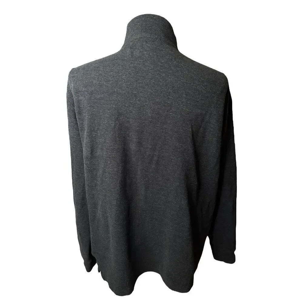 Ralph Lauren Quarter Zip Pullover Sweater Men’s 2XL Charcoal Grey Estate Rib